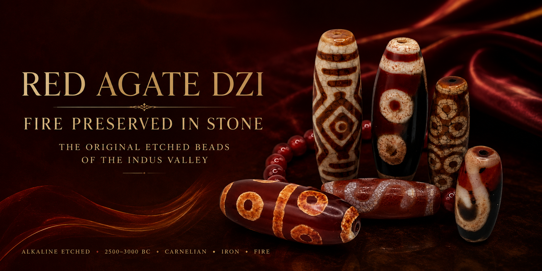 Red Agate Dzi: Fire Preserved in Stone