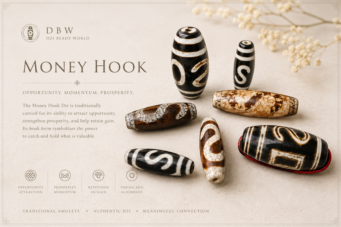 Money Hook Dzi Beads