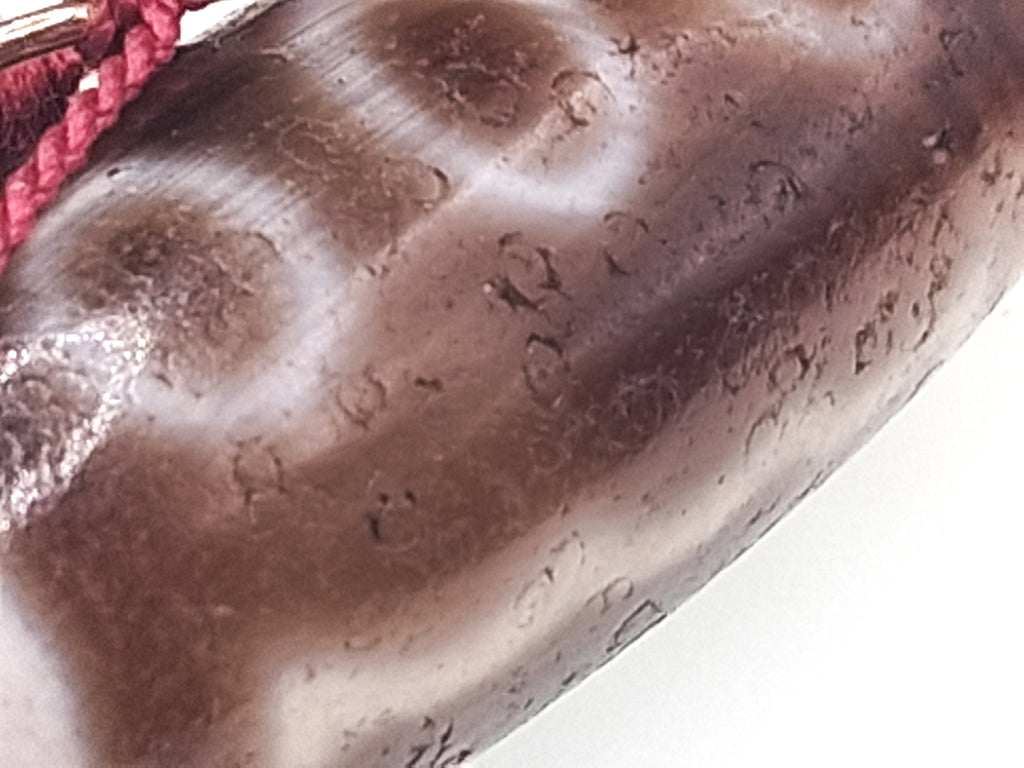 5-Eye Dzi with Two Stripes — Phoenix Eye Dragon Scale Bracelet