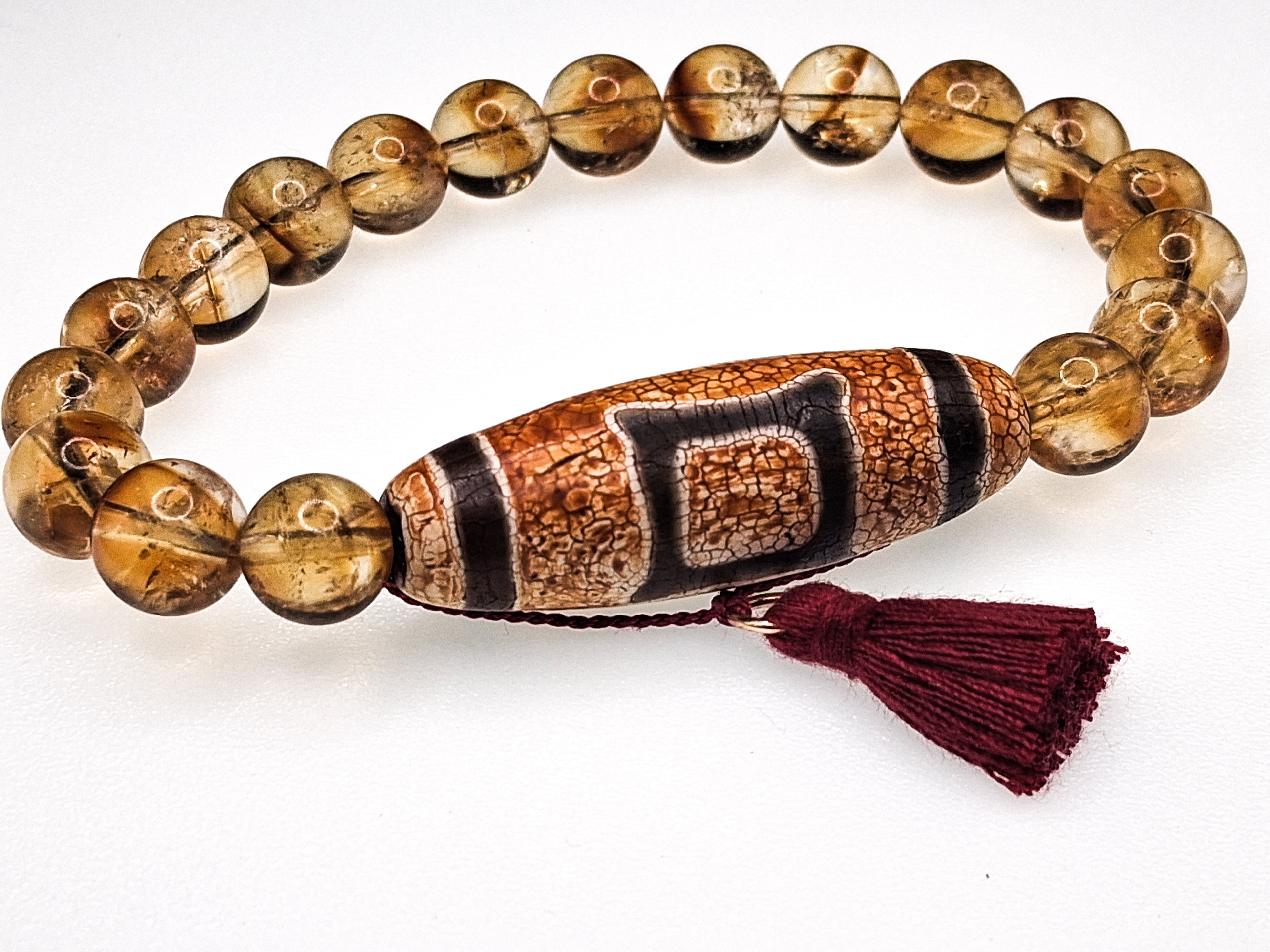 Heaven and Earth Dzi — Citrine Bracelet