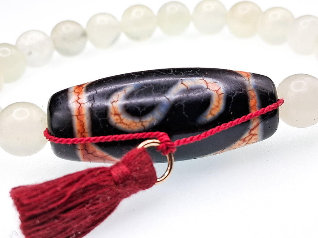 Money Hook Dzi Bead Bracelet — For Financial Opportunity and Success Momentum