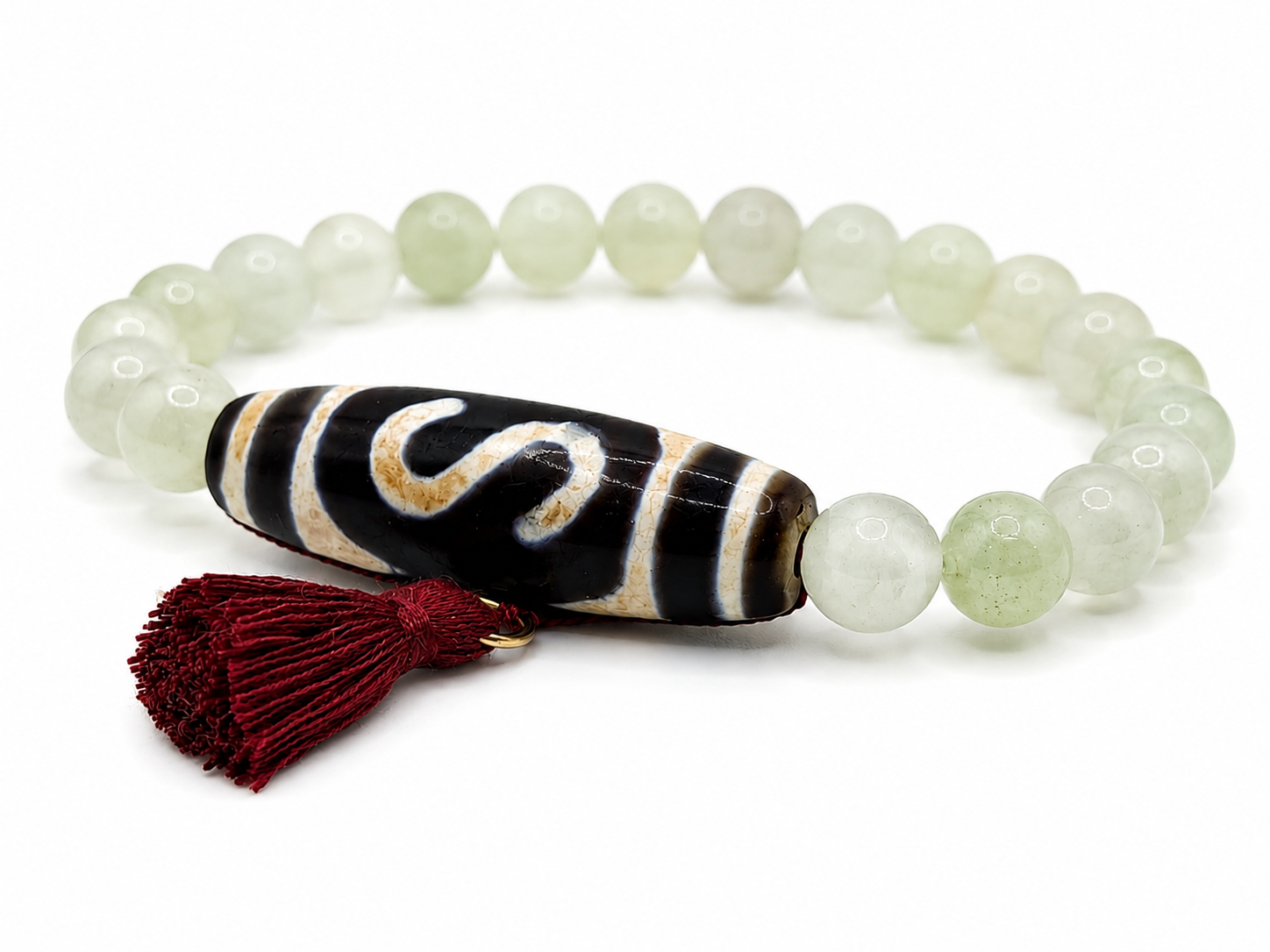 Money Hook Dzi Bead Bracelet — Financial Opportunity and Success Momentum