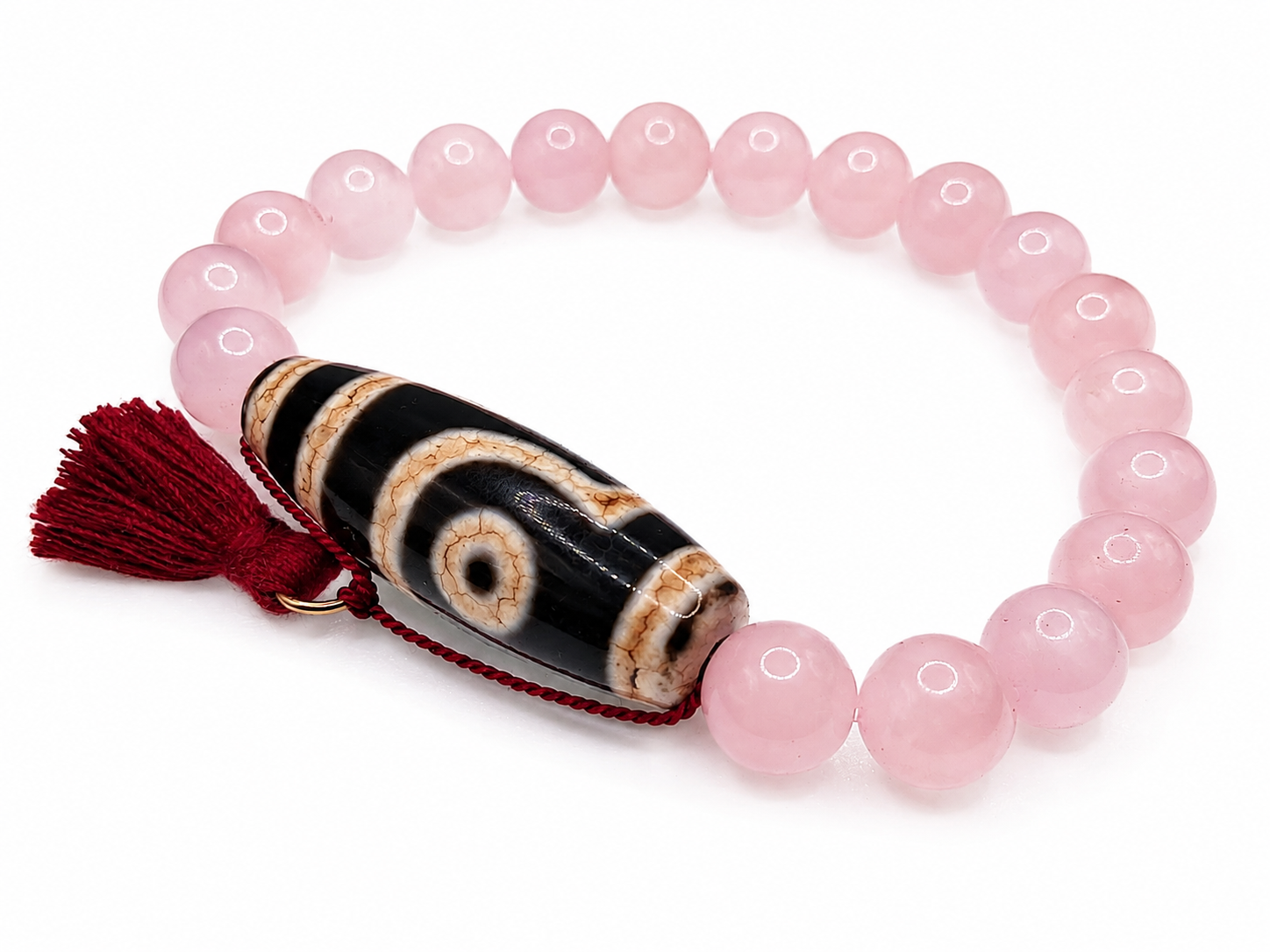 2 Eyed Dzi Bead Bracelet — For Softening the Heart & Letting Love In