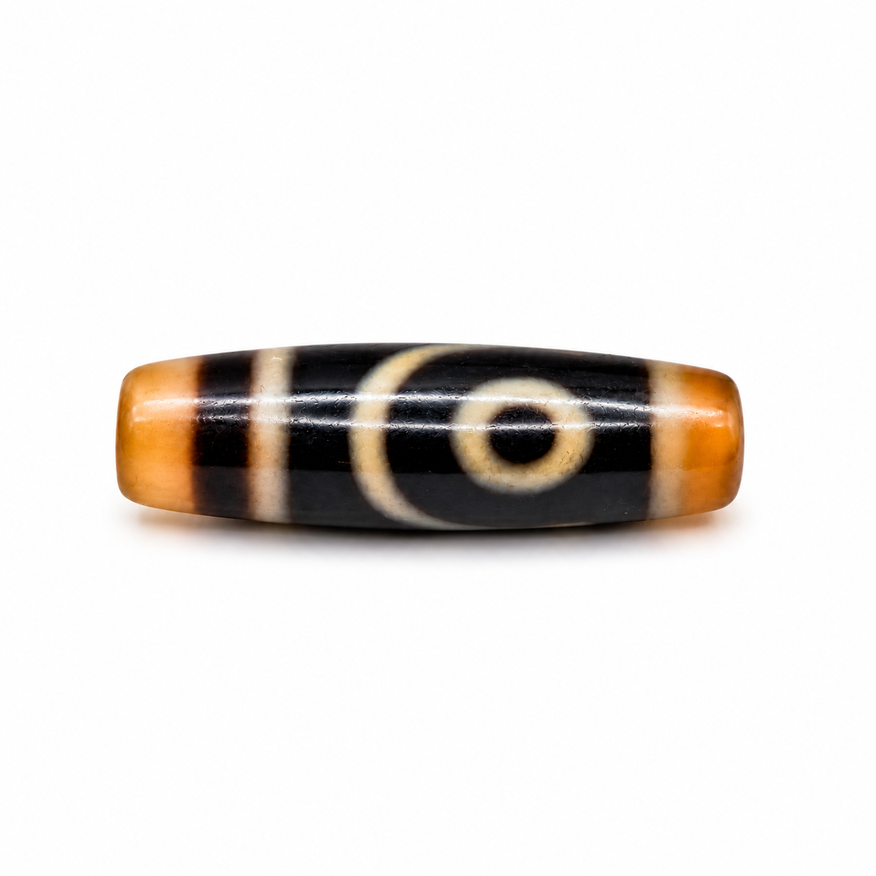 2-Eye Tian Zhu (Dzi) Bead — The Safety of Loyal Affection
