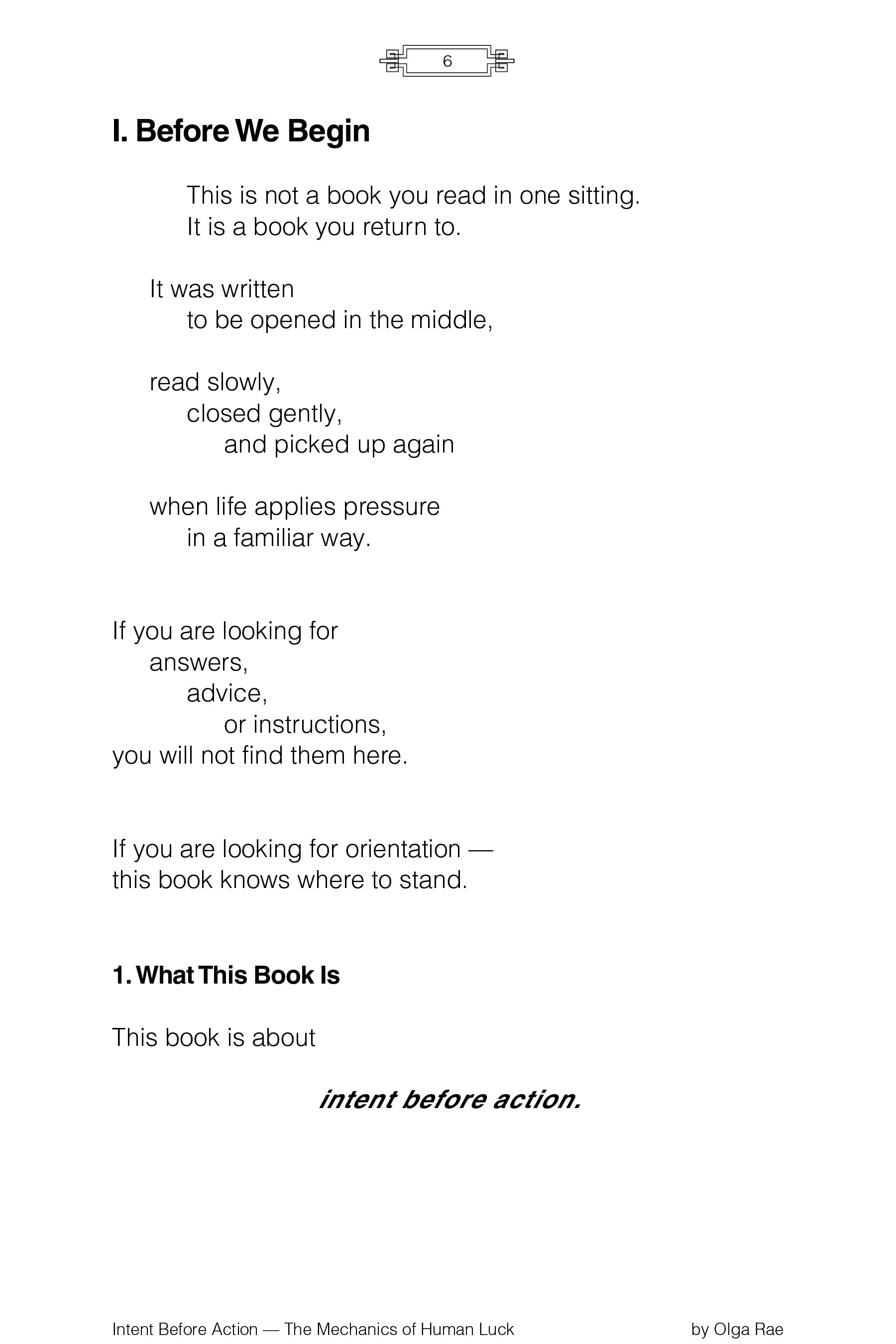 Intent Before Action — The Mechanics of Human Luck (E-Book)